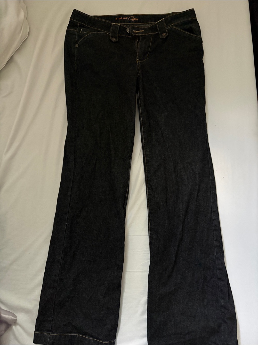 Black low rise jeans